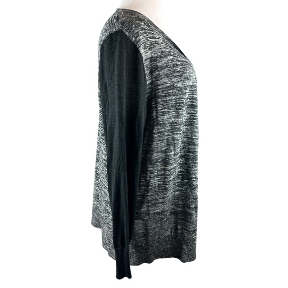 NWT Torrid Open Front Drape Lightweight Cardigan Heathered Gray Colorblock 1X - Picture 5 of 9